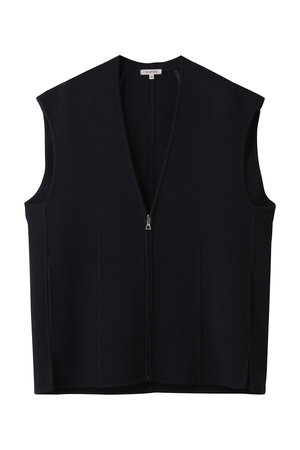 BLAMINK(ブラミンク)｜ダブルフェイスジップベスト/ネイビー の通販