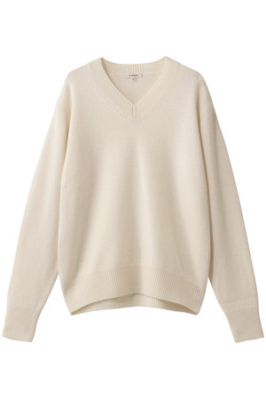 BLAMINK(ブラミンク)｜7GVネックニット/ナチュラル の通販｜ELLESHOP