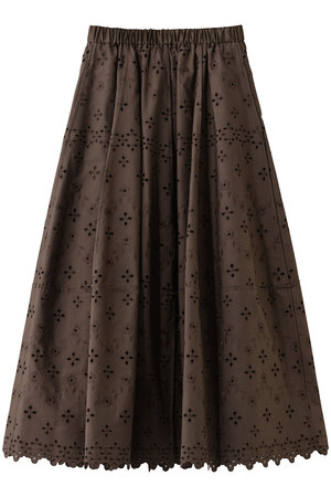 BLAMINK(ブラミンク)｜エンブロイダリーゴアードスカート/ダーク