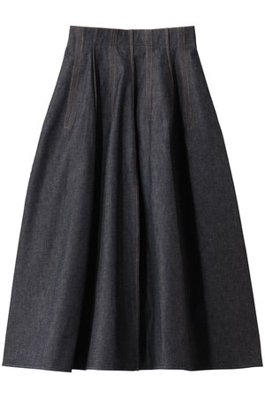 BLAMINK(ブラミンク)｜デニムゴアードスカート/ネイビー の通販