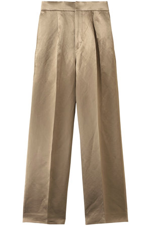 BLAMINK(ブラミンク)｜バックギャザーストレートパンツ/ベージュ の