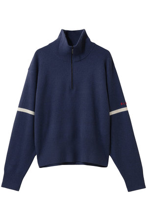 BLAMINK(ブラミンク)｜ハーフジップロングスリーブニット/ネイビー の