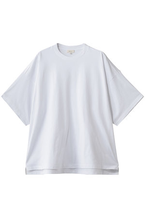 BLAMINK ブラミンク　クルーネックオーバーTシャツ　ホワイト BLAMINK(ブラミンク)｜【BLMK】コットンクルーネックオーバースリーブT