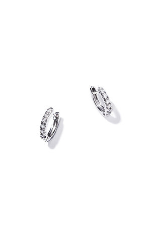 les bonbon(ル ボンボン)｜two face diamond ピアス/ホワイトゴールド