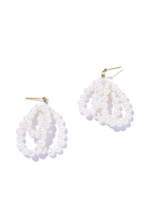 les bonbon(ル ボンボン)｜conation pearl ピアス/ホワイト の通販