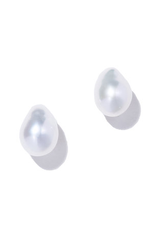 les bonbon(ル ボンボン)｜organic pearl stud ピアス/ホワイト の通販
