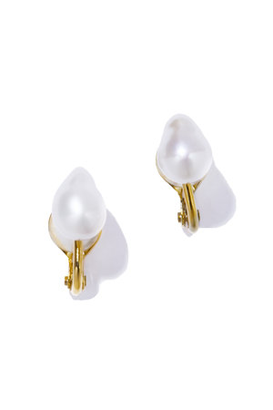 les bonbon(ル ボンボン)｜organic pearl イヤリング/ホワイト の通販