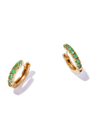 les bonbon(ル ボンボン)｜embrace emerald ピアス/イエローゴールド