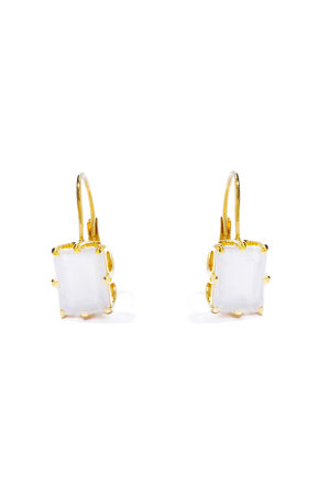 les bonbon(ル ボンボン)｜recto white moonstone ピアス/ホワイト の