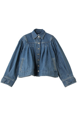 Merlette(マーレット)｜EASTON プリーツデニムジャケット/ブルー の