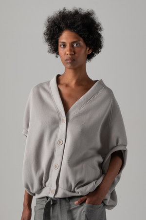 COGTHEBIGSMOKE / コグザビッグスモーク | GWEN CARDIGAN ビッグシルエット カーディガン | F | チャコール | レディース COGTHEBIGSMOKE（コグ・ザ・ビッグスモーク）コレクション9の第二弾を