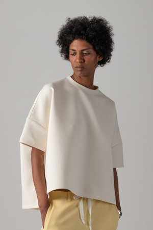 【COGTHEBIGSMOKE/コグザビッグスモーク】ギャザースリーブT未着用 COGTHEBIGSMOKE(コグ ザ ビッグスモーク)｜42 NOA T SHIRT/オフ