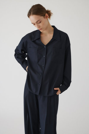 RIM.ARK(リムアーク)｜V cut relaxy SH/シャツ/ネイビー の通販