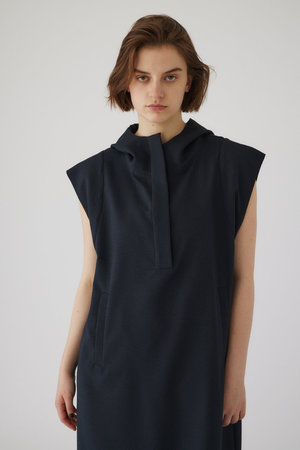 【新品】RIM.ARK Comfy hood OP ダークネイビー／サイズ38 RIM.ARK(リムアーク)｜Comfy hood OP/ワンピース/ブラック の通販