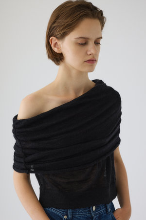 RIM.ARK(リムアーク)｜Off shoulder compact tops/トップス/ブラック