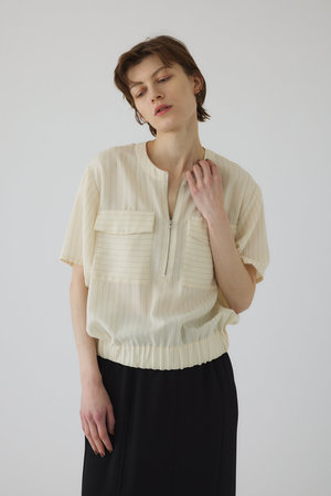 RIM.ARK(リムアーク)｜Zip up box tops/トップス/アイボリー の通販