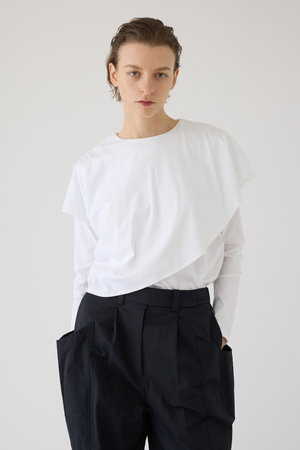 RIM.ARK(リムアーク)｜Layered gather cut tops/トップス/ホワイト の