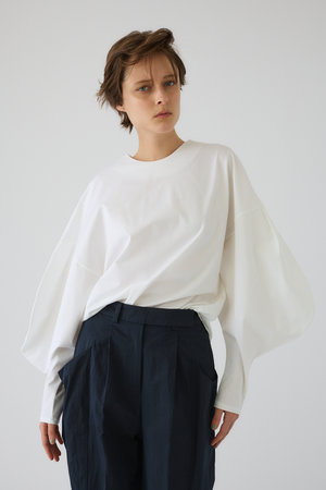 RIM.ARK(リムアーク)｜Curved line cotton tops/トップス/ホワイト の