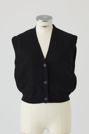 RIM.ARK(リムアーク)｜Compact knit vest/ベスト/ブラック の通販