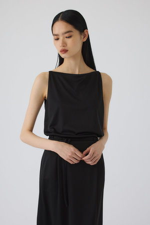 RIM.ARK(リムアーク)｜Triacetate satin tops/トップス/BLK の通販