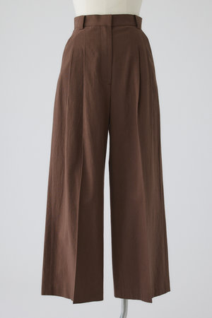 RIM.ARK(リムアーク)｜Linen mix slacks/スラックス/BRN の通販