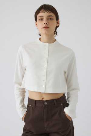 RIM.ARK(リムアーク)｜Neck darts cut long T/SH/Tシャツ/ホワイト の