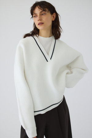 本日限定価格‼️RIM.ARK リムアーク Oversize knit tops RIM.ARK(リムアーク)｜New trad knit tops/トップス/ホワイト の通販