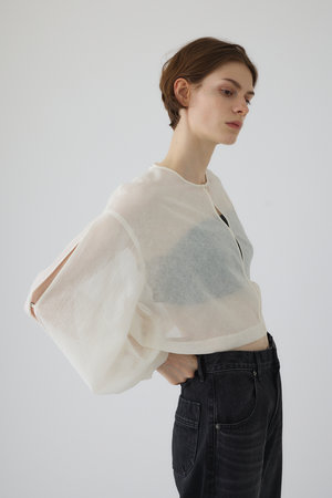 RIM.ARK(リムアーク)｜Open sleeve sheer SH/シャツ/ホワイト の通販