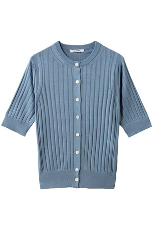 良品 SLOANE スローン シルク100％ 半袖 クルーネック ワイドリブ ニット カットソー プルオーバー 1 レッド レディース 古着 中古 USED SLOANE - 良品 SLOANE スローン シルク100％ 半袖 クルーネック