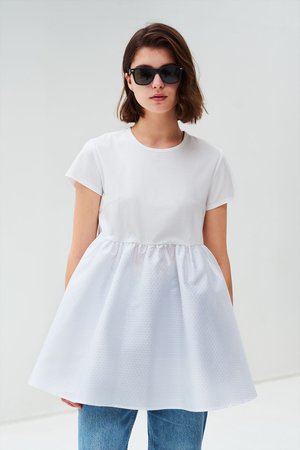 AMICA・kids(アミカキッズ)｜クチュールTシャツ/ホワイト の通販