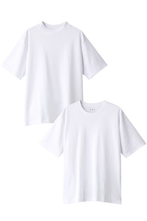 three dots(スリードッツ)｜【UNISEX】2pack tee crew tee/mock neck