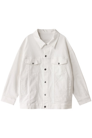 【未使用品】 three dots ルーズデニム ジャンパー three dots(スリードッツ)｜ルーズデニム ジャンパー/ホワイト