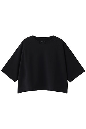 three dots(スリードッツ)｜ダブルニットスーピマ クロップドTシャツ
