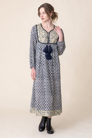 極美品 SZ Blockprints エスゼットブロックプリントタッセルブラウス 極美品 SZ Blockprints エスゼットブロックプリントタッセルブラウス