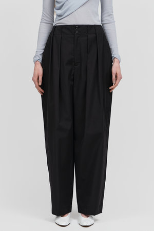 イロット IIROT COTTON WRAP SKIRT IIROT(イロット)｜organic cotton tuck パンツ/ブラック の通販