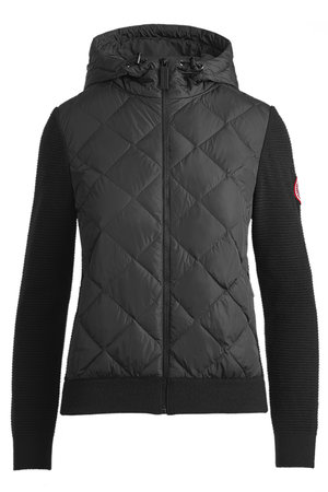 CANADA GOOSE(カナダグース)｜6800L HyBridge(R) QuiltedKnitHoody ハイブリッジニットフーディー/ブラック  の通販｜ELLESHOP・(エル・ショップ)