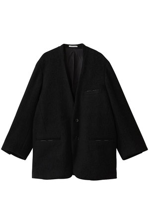 〈COUTURE D`ADAM〉別注バイカラーサテンジャケット/ブラック COUTURE D'ADAM(クチュール ド アダム)｜ノーカラージャケット
