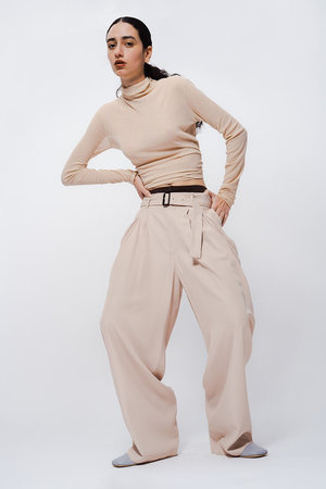 STUNNING LURE ベルテッドストレートパンツ STUNNING LURE(スタニングルアー)｜ベルテッドストレートパンツ/オフ