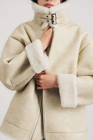 STUNNING LURE(スタニングルアー)｜ステンカラーボアコート/ベージュ