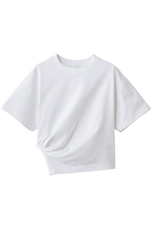 STUNNING LURE(スタニングルアー)｜サイドギャザーTシャツ/ホワイト の