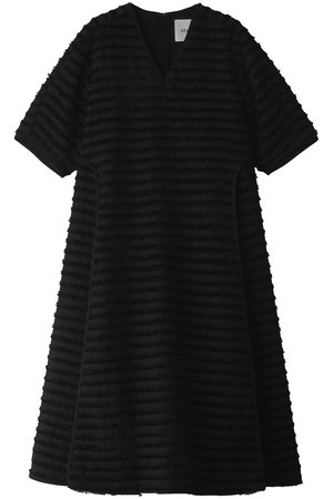 DEPAREILLE(デパリエ)｜CUT JACQUARD DRESS/ブラック の通販｜ELLESHOP