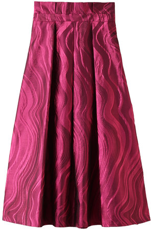 DEPAREILLE(デパリエ)｜ハイウエストジャガードスカート/ピンク の通販