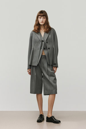 DEPAREILLE(デパリエ)｜ウールドースキンジャケット/グレー の通販