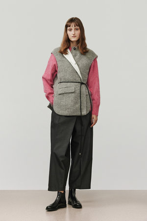 デパリエのジレです DEPAREILLE(デパリエ)｜アルパカモヘアシャギージレ/グレー の通販