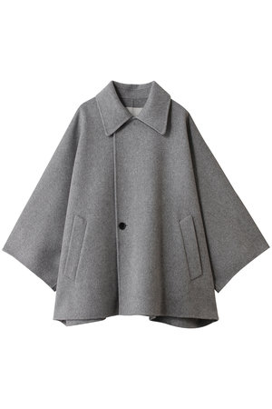 DEPAREILLE(デパリエ)｜ウールダブルフェイスポンチョコート/グレー の