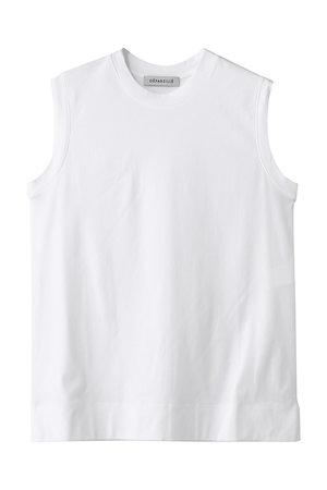 DEPAREILLE(デパリエ)｜スムースノースリーブTシャツ/オフホワイト の