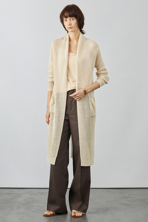 22ss 美品□BEIGE ベイジ□TARTASタルタ ニットロングカーディガン-