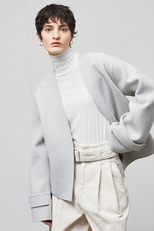 BEIGE，(ベイジ，)｜GRASSE（グラス）/リバーウールクロップドコート/L