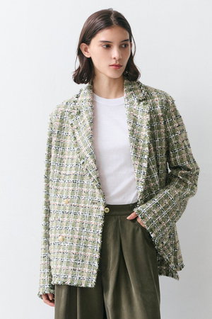 BEIGE，(ベイジ，)｜BERYL / ファンシーツイードダブルジャケット