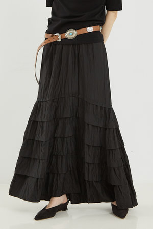 ヴァクトー　フリル付きブラックスカート　サリーちゃんサイズ　新品 THE STORE by C'(ザ ストア バイシー)｜フリルスカート/ブラック の